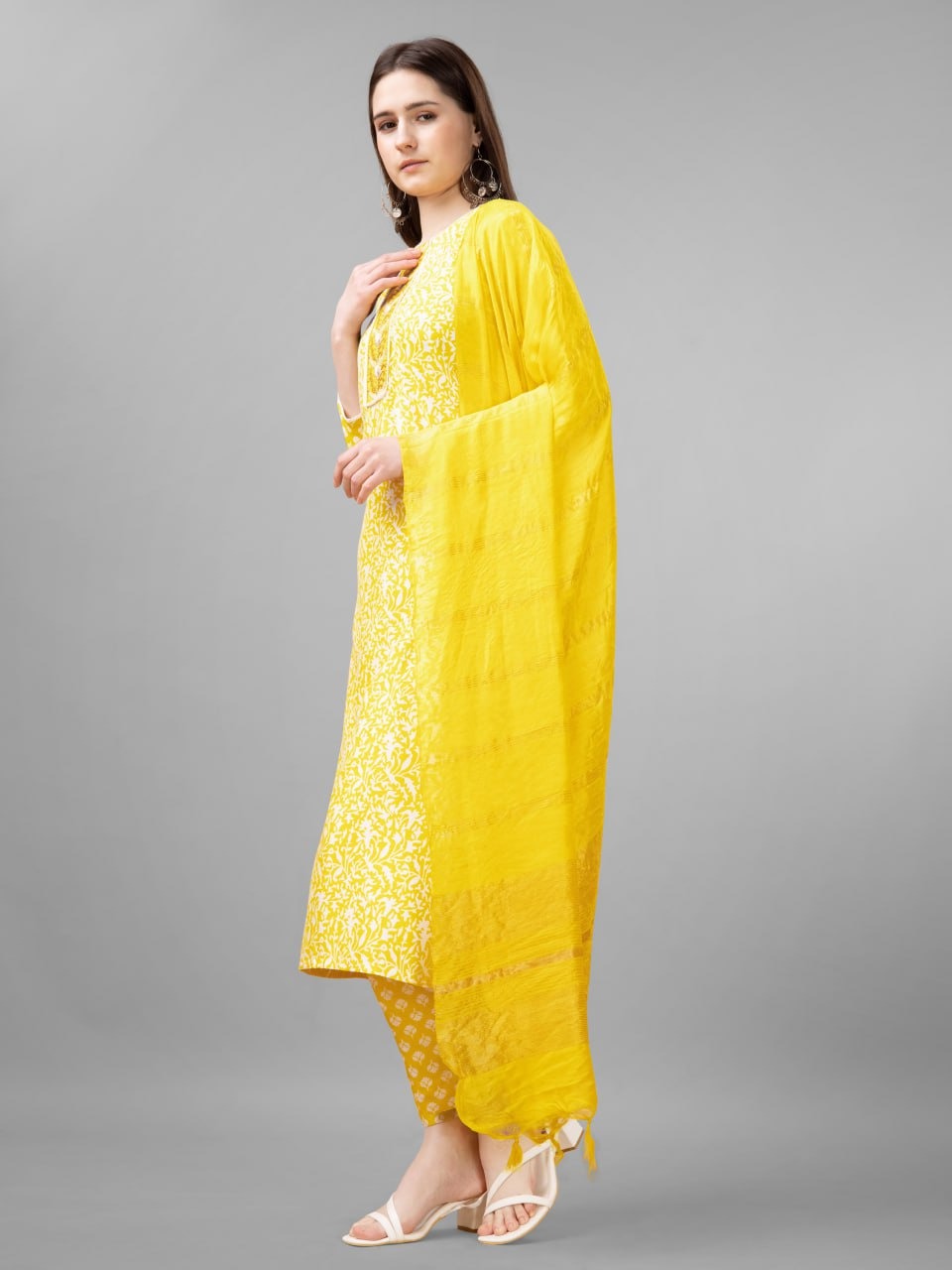 Happy Yellow Rayon Kurta set