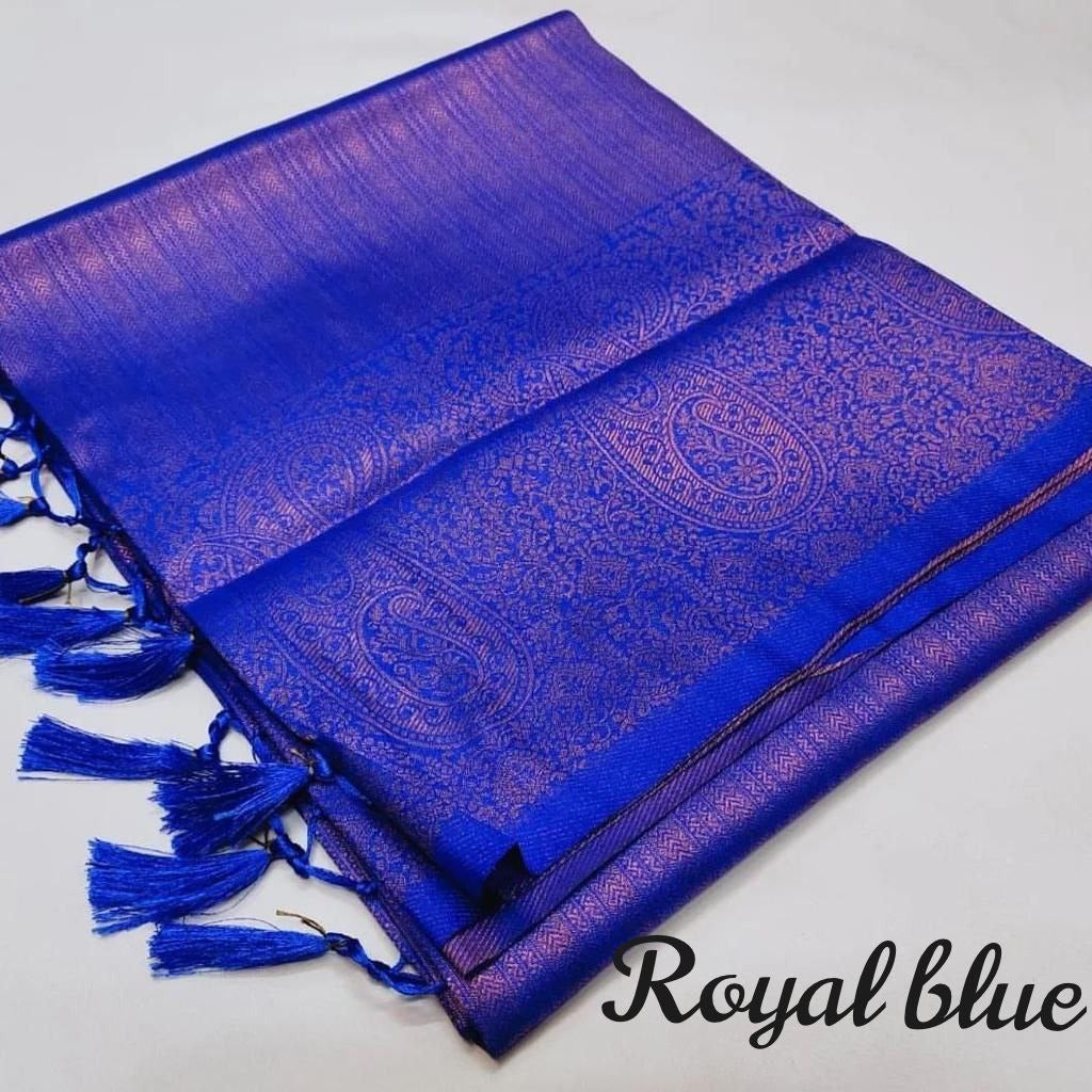 Kubera Pattu Silk Saree Rich Pallu &amp; Brocade Kubera Silk Blouse