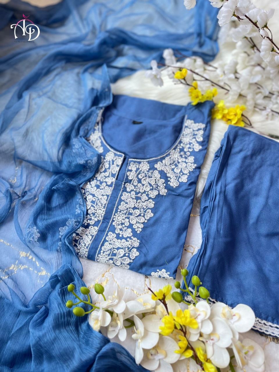 Sky Blue Suit Set for lady of elegance