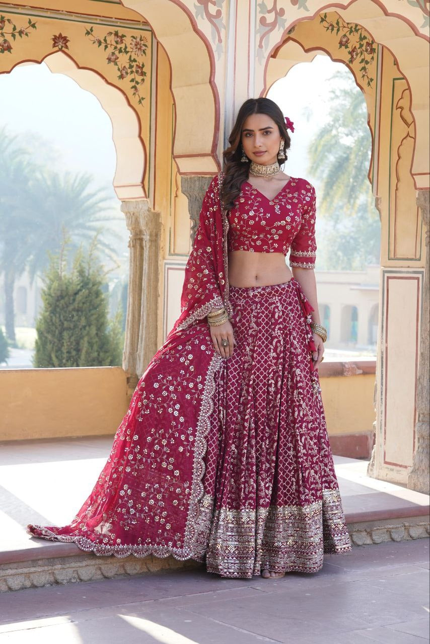 Royal Aura: Sequin Jacquard Lehenga