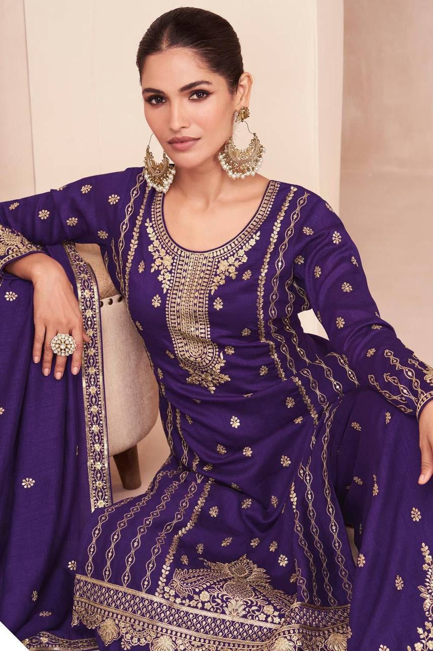 Royal Purple Kurta Set